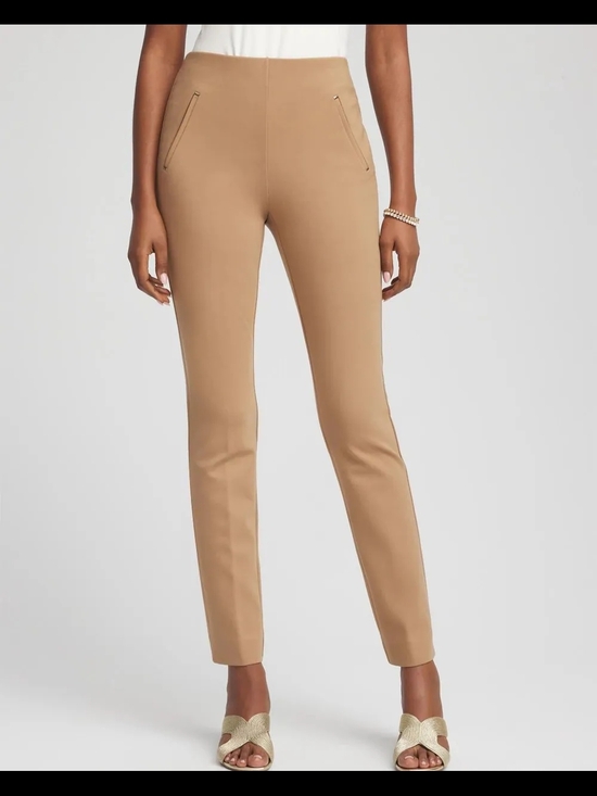 Chico's Pants - Chico's Slimming Pull On Ankle Office Pants In Taupe, 8 Petite